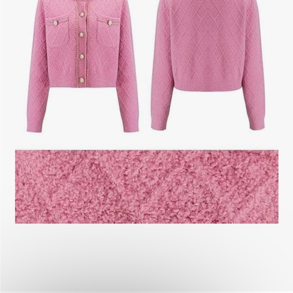 Pink Cardigan Sweater - Picture 6 of 7